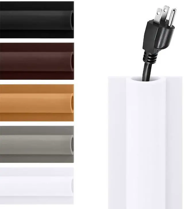 Main image of TV Cord Hider Cable Protector - Strong Self Adhesive Wall Cord Cover Cable Hider - Low Profile Cable Management Wall Cord Concealer Cable Raceway