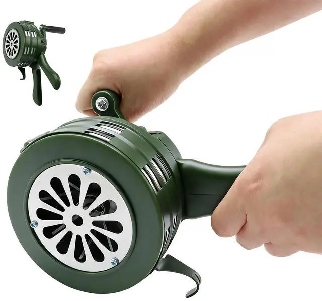 Main image of Hand Crank Siren Horn,110 DB Loud Portable Handheld Air Raid Siren,Manual Emergency Alarm with Foldable Handle for Home,Self Protection,Green