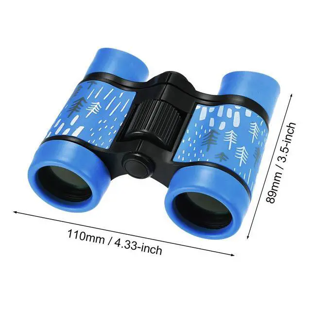 Alt view image 2 of 6 - Binoculars 4X30 Compact Folding Binoculars Shockproof Sky Blue with Neck Strap for Bird Watching Hiking Camping
