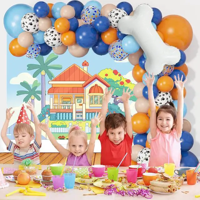 Alt view image 2 of 6 - Birthday Party Supplies, Blue Party Decorations Banner and Backdrop for Kid, Boys and Girls Happy Birthday Backdrop