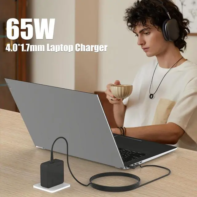Alt view image 7 of 7 - 65W Round Tip Charger for Lenovo V14 V15 V17 G2 G4 G5 IRL ABP ADA Series | Adapter for Lenovo Ideapad 1 3 5 Slim 3 110 110s 310 320 330 330s s340 Yoga 710 720 510 520 330, Power Cord