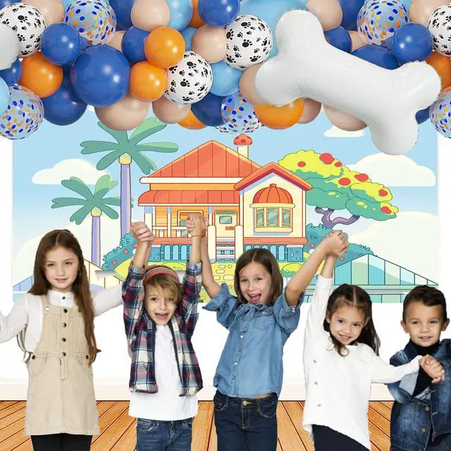 Alt view image 3 of 6 - Birthday Party Supplies, Blue Party Decorations Banner and Backdrop for Kid, Boys and Girls Happy Birthday Backdrop