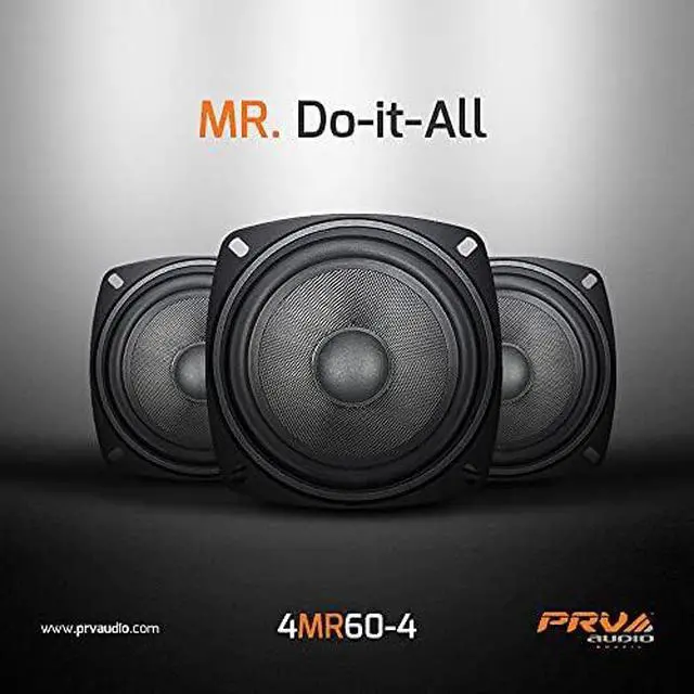 Alt view image 3 of 6 - 4 Inch Midrange Speaker 4MR60-4, 60 Watts Program Power, 4 Ohm, 30 Watts RMS Power Pro Audio Loudspeaker (Single)