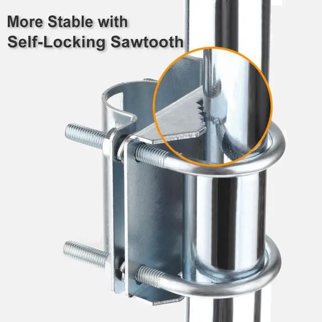 Alt view image 3 of 7 - Marine - Grade Stainless Steel Rail Mount for Starlink Gen 2 - Fits 1 - 2 Inch Poles, Ideal for Boat/Yacht/RV Antenna Install
