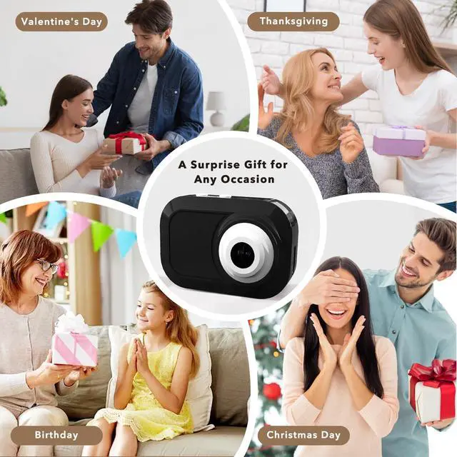 Alt view image 7 of 7 - Mini Keychain Camera with 14M 1080P FHD, Mini Pocket Digital Camera - 0.96" Tiny Portable Small Cameras, Video Recorder with 16GB Card, OTG for Travel Study Recording Vlog Night Shots (Black)