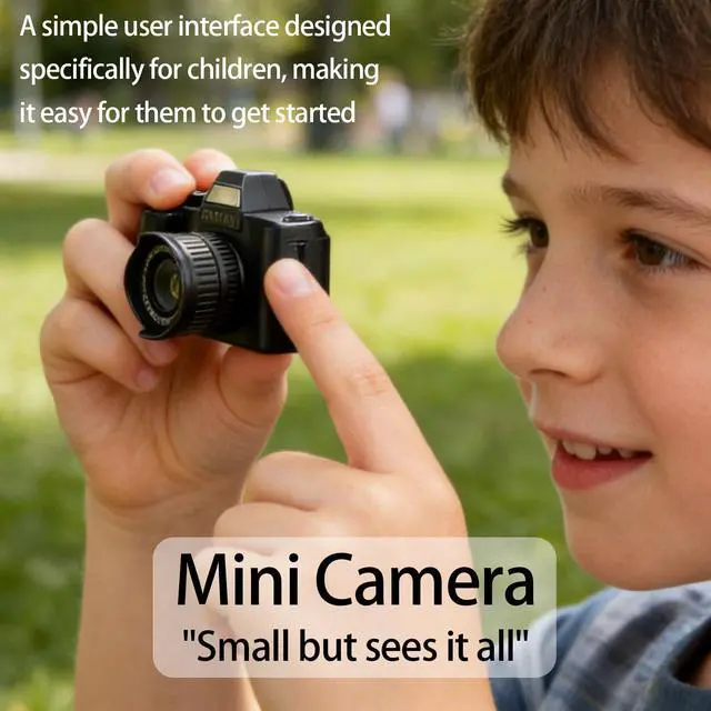Alt view image 3 of 7 - Mini Digital Camera, 1080P Portable Camera for Photography with 64GB SD Card, Key Card Clip Chain for Beginners, Small Digital Camera for Boys and Girls, Compact Vlogging Camera with 5 Filters