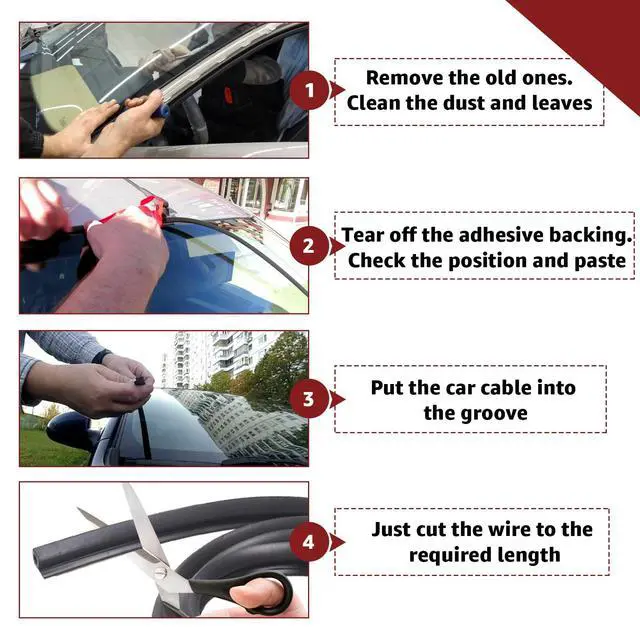 Alt view image 3 of 7 - 6.56ft Car Cable & Car Windshield & Light bar Wire Hider, with Adhesive Backing (2 Pcs)