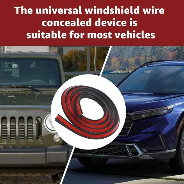 Alt view image 7 of 7 - 6.56ft Car Cable & Car Windshield & Light bar Wire Hider, with Adhesive Backing (2 Pcs)