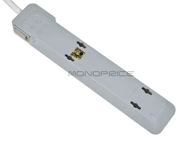 Alt view image 2 of 4 - 6 Outlet Slim Surge Protector Power Strip - 540 Joules, With Power/Circuit Breaker Switch, 500 Volts Clamping Voltage, UL Rated Cord, 3 Feet, White