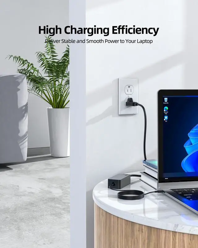 Alt view image 7 of 7 - 65W 45W USB C Laptop Charger Fit for Dell Chromebook Latitude Series, fit for Lenovo, HP, Asus, Acer, Samsung, Nimo Laptop - Universal Type C Fast AC Adapter, UL Safety Certified