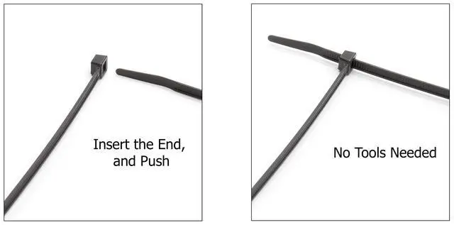Alt view image 2 of 7 - 11-IN Zip Ties with Screw Mount for Indoor/Outdoor Use - Heavy-Duty Nylon Electrical Cable Ties for Wire and Cord Management - 100 Pack, Black, 11 Inches