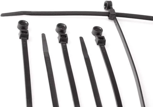 Main image of 11-IN Zip Ties with Screw Mount for Indoor/Outdoor Use - Heavy-Duty Nylon Electrical Cable Ties for Wire and Cord Management - 100 Pack, Black, 11 Inches