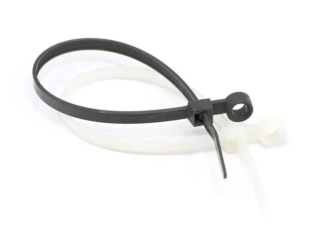 Alt view image 6 of 7 - 11-IN Zip Ties with Screw Mount for Indoor/Outdoor Use - Heavy-Duty Nylon Electrical Cable Ties for Wire and Cord Management - 100 Pack, Black, 11 Inches