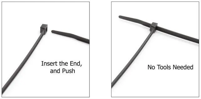 Alt view image 2 of 7 - 11-IN Zip Ties with Screw Mount for Indoor/Outdoor Use - Heavy-Duty Nylon Electrical Cable Ties for Wire and Cord Management - 100 Pack, White, 11 Inches