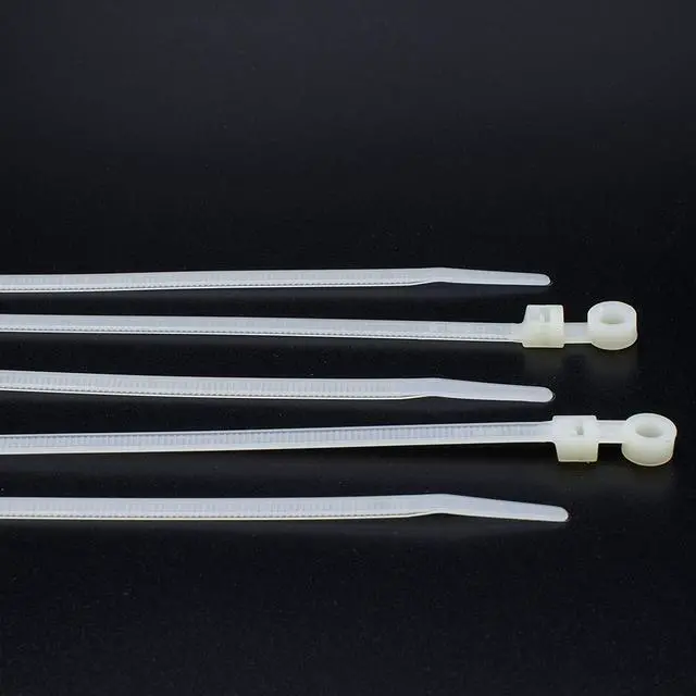 Alt view image 7 of 7 - 11-IN Zip Ties with Screw Mount for Indoor/Outdoor Use - Heavy-Duty Nylon Electrical Cable Ties for Wire and Cord Management - 100 Pack, White, 11 Inches