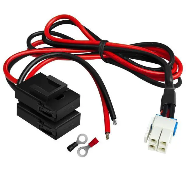 Alt view image 2 of 6 - 2-Pack 4-Pin DC 12AWG Power Cable for Yaesu FT-891 FT-450D FT-950 FTDX-3000 | for ICOM IC-7300 IC-7000 IC-7100 IC-7600 Radio