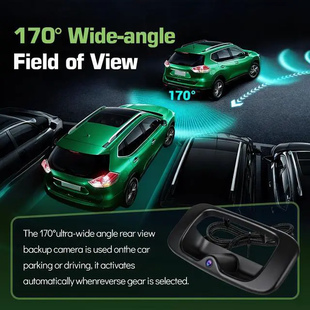 Alt view image 4 of 7 - Backup Camera Rear View Parking Assist Camera 170° HD Night Vision for Chevy Silverado, for GMC Sierra 1500 2500 3500HD Classic 1999-2006, Replace 15997911,15228539,15228541,15228540,GM1915105