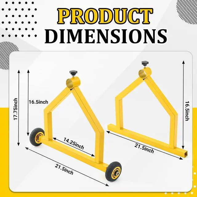 Alt view image 2 of 6 - Wire Spool Rack Portable Cable Caddy with Wheels for Efficient Cable Management, Steel Fully Welded Wire Rack Dispenser for up to 28" Diameter Spools, Orange