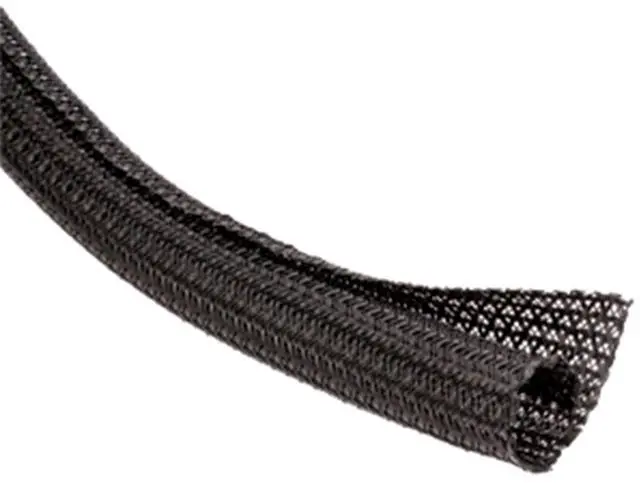 Main image of 1 Inch F6 Wrap-around Braided Sleeving- 10ft- Black