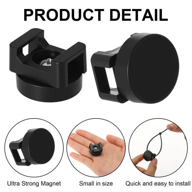 Alt view image 3 of 6 - 224 Pieces Magnetic Cable Zip Tie Mounts Base with 4/6/8/12 inch Cable Zip Ties 22 mm Black Multipurpose Magnetic Holder for Wire Management Bases Wire Clips