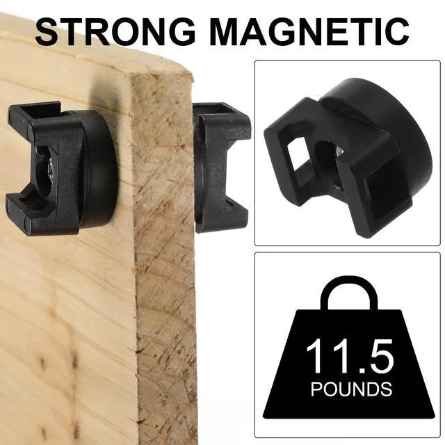 Alt view image 5 of 6 - 224 Pieces Magnetic Cable Zip Tie Mounts Base with 4/6/8/12 inch Cable Zip Ties 22 mm Black Multipurpose Magnetic Holder for Wire Management Bases Wire Clips