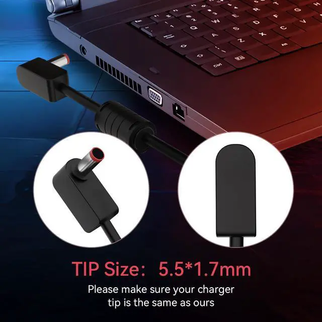 Alt view image 4 of 7 - 180W Charger for Acer Predator Helios 300/Triton 300 Se/Nitro V/V15 Laptop | Compatible With Acer Gaming Laptop Nitro 5 AN515-58-57Y8 AN515-58-525P AN515-55-53E5 ANV15-51 ANV16-41