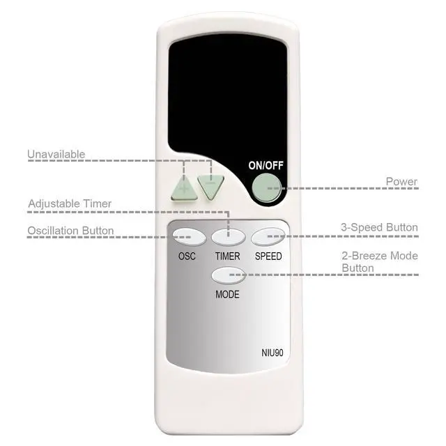 Alt view image 3 of 7 - Replacement Remote Control for Holmes Blizzard Fan HAPF624R HAPF624R-UC 185740-000-000