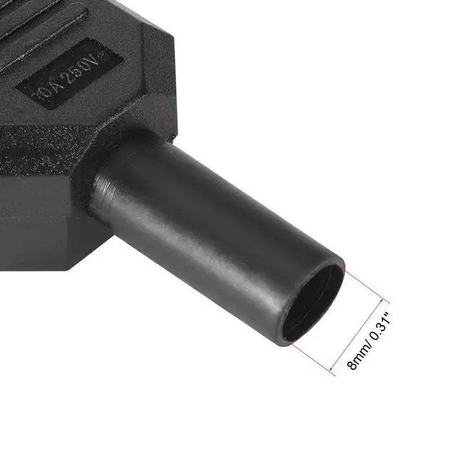 Alt view image 3 of 6 - 10Pcs AC250V 10A IEC320 C14 Male 3 Terminals Power Socket Adapter Connector