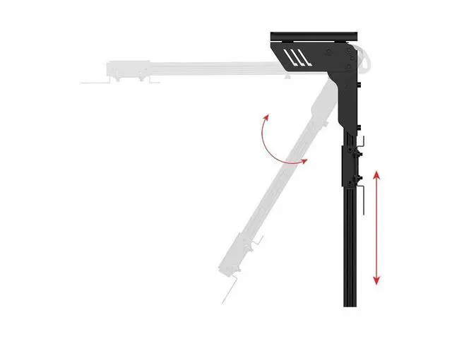 Alt view image 4 of 6 - Folding Ceiling TV Mount for TVs 10in to 40in, Max Weight up to 66lbs, Max Extension 15.7in, VESA Patterns up to 100x100 - Commercial Series