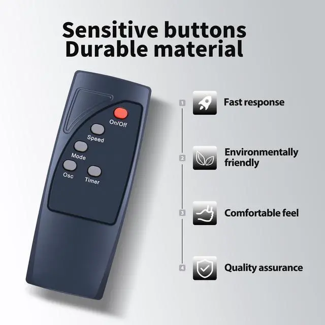 Alt view image 3 of 7 - Remote Control for AMZ Basics 16" Pedestal Floor Fan FS40-10BR | easy to use,no pairing required