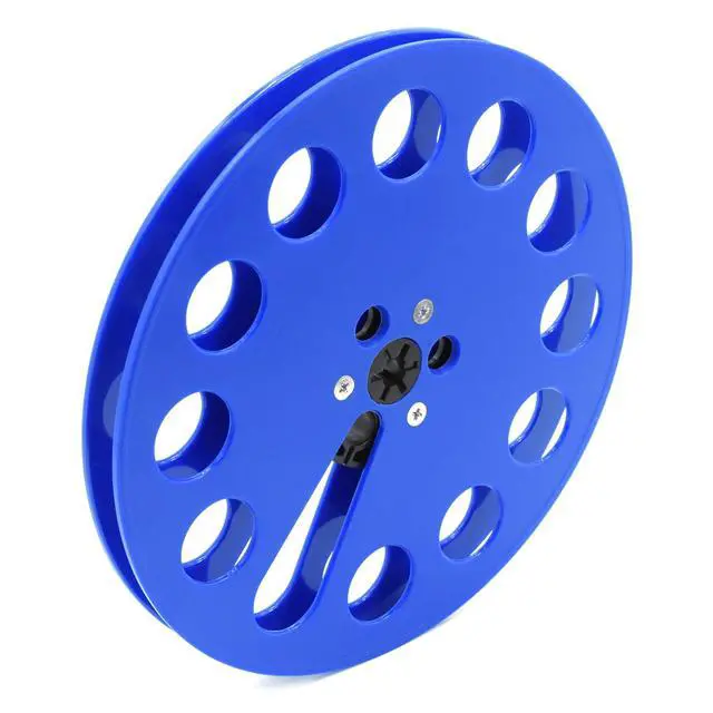Alt view image 5 of 7 - 7 Inch Empty Takeup Reel for 1/4 Inch Tape Recorder, Blue | Includes 2 silicone pads for secure tape winding, compatible with most open reel tape recorders and recording systems