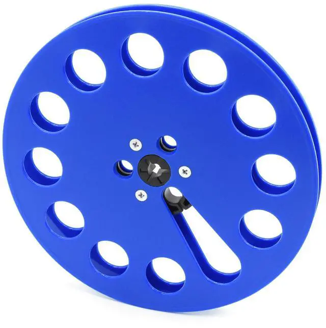 Alt view image 6 of 7 - 7 Inch Empty Takeup Reel for 1/4 Inch Tape Recorder, Blue | Includes 2 silicone pads for secure tape winding, compatible with most open reel tape recorders and recording systems