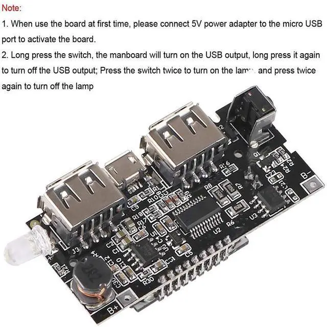 Alt view image 6 of 7 - Dual USB 18650 Battery Charger Protection Module 4pcs, Power Bank PCB Module Board, Dual USB 5V 1A 2.1A