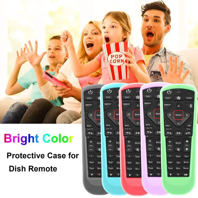 Alt view image 5 of 6 - 3 Pack Remote Cover for Dish Network Remote Control 52.0/54.0 | Silicone TV Case Skin Sleeve Glow in The Dark Purple Blue Red