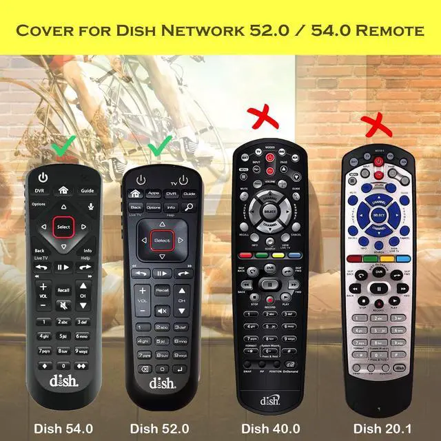 Alt view image 6 of 6 - 3 Pack Remote Cover for Dish Network Remote Control 52.0/54.0 | Silicone TV Case Skin Sleeve Glow in The Dark Purple Blue Red
