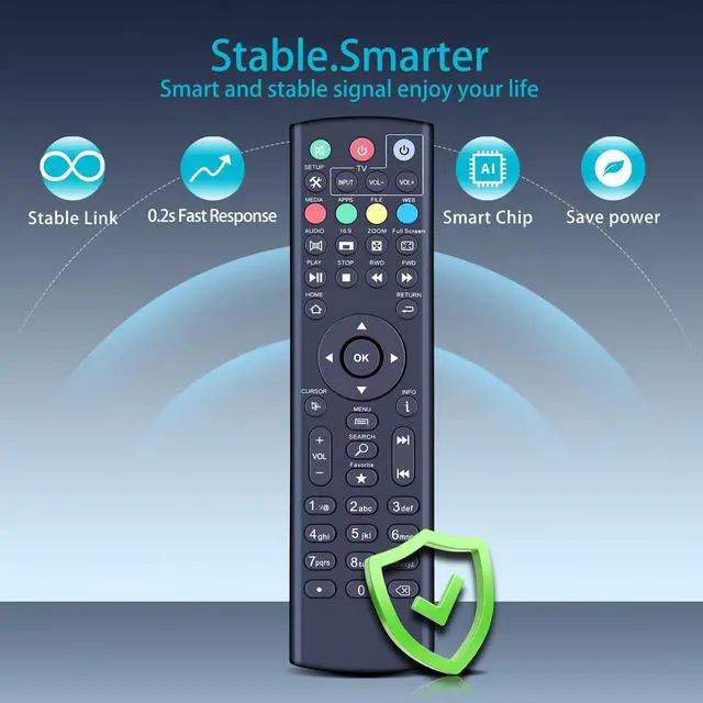 Alt view image 3 of 7 - Replacement Remote Control for Super Box S1, S2, S3, S4, S5, S6, S5 Pro | also for Octastream Q1, Elite II, MAX IV, Elite Max, and MagaBox (Without Voice)