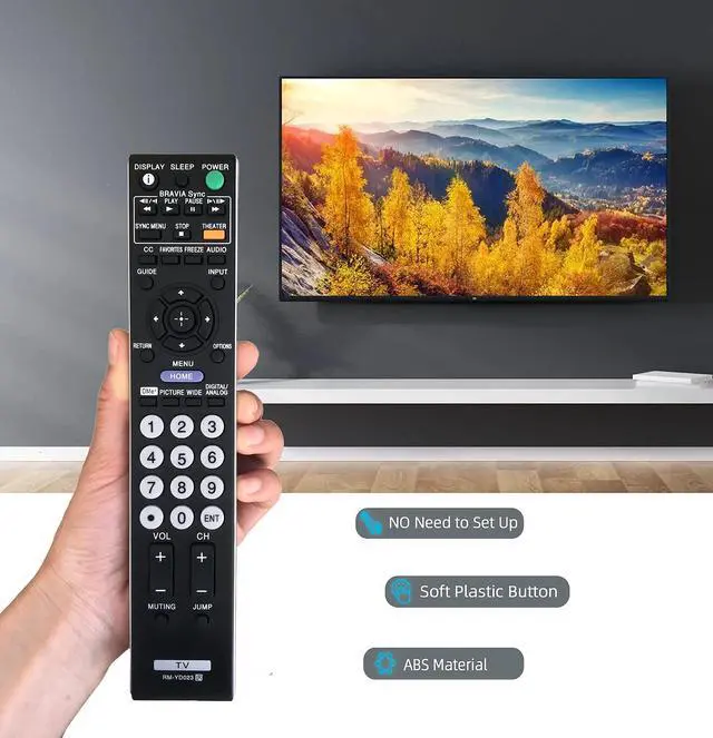 Alt view image 4 of 4 - RM-YD023 Remote Control Replacement for Sony Bravia TV KDL-32XBR9 KDL-40V4100 KDL-46V4100 KDL-40V4150 KDL-42V4100 KDL-32VL140 KDL-52WL140 KDL-52VL150