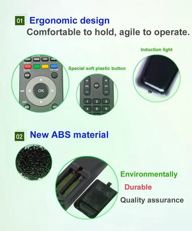 Alt view image 3 of 6 - Replacement Remote Control Universal for Magnavox LED TV 42MF437B/37 42MF438B/F7 19MF338B/F7 26MF337B/27 32MF337B/27 37MF337B/37 313923814171 RC2033601/01 313923816951 RC2033603/01 26HF5335D27B