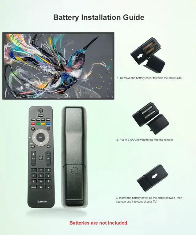 Alt view image 5 of 6 - Replacement Remote Control Universal for Magnavox LED TV 42MF437B/37 42MF438B/F7 19MF338B/F7 26MF337B/27 32MF337B/27 37MF337B/37 313923814171 RC2033601/01 313923816951 RC2033603/01 26HF5335D27B