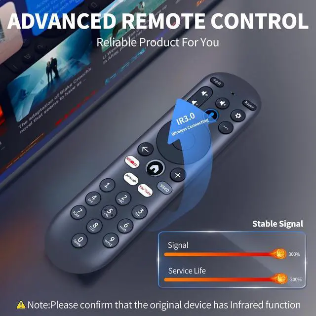 Alt view image 6 of 7 - Voice Replacement Remote Control Compatible with Xumo Stream Box 4K UHD Smart Spectrum TV