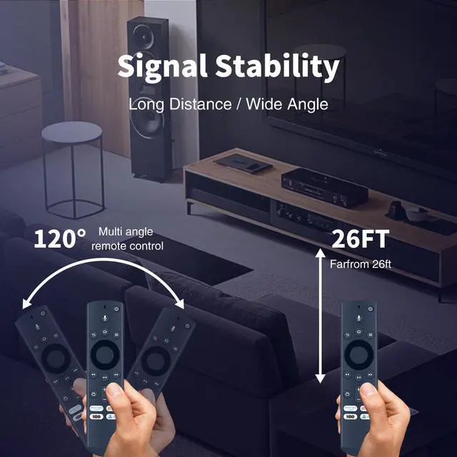 Alt view image 5 of 5 - NS-RCFNA-19 Voice Replacement Remote Control for Insignia Smart TVs Compatible with 32LF221C19 55LF711U20 43LED2160P 43LF421C19CA 43LF621U19 TF-50A810U19 NS-505DF710NA19 with HBO Vue Button