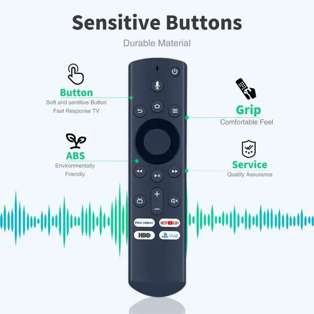 Alt view image 3 of 5 - NS-RCFNA-19 Voice Replacement Remote Control for Insignia Smart TVs Compatible with 32LF221C19 55LF711U20 43LED2160P 43LF421C19CA 43LF621U19 TF-50A810U19 NS-505DF710NA19 with HBO Vue Button