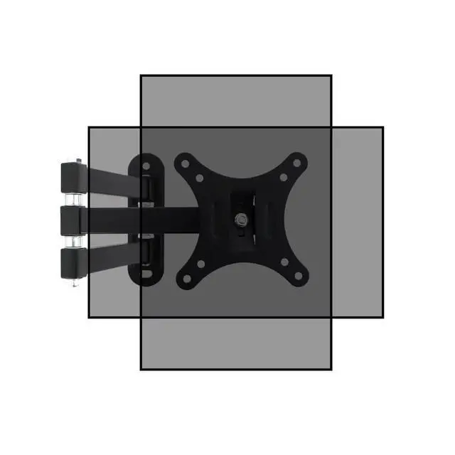 Alt view image 4 of 6 - TV Monitor Wall Mount for 14" to 27" TVs and Flat Panels, LED LCD up to 18 Lbs, VESA 75x75mm to 100x100mm, Black
