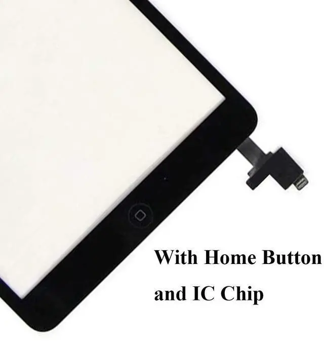 Alt view image 2 of 6 - Dedia for iPad Mini 1 / iPad Mini2 7.9 Inch Touch Screen Replacement,A1432 A1454 A1455 A1489 A1490 Digitizer Glass Assembly with IC Chip & Home Button+Cameral Holder+Pre-Installed Adhesive + Tool Kit