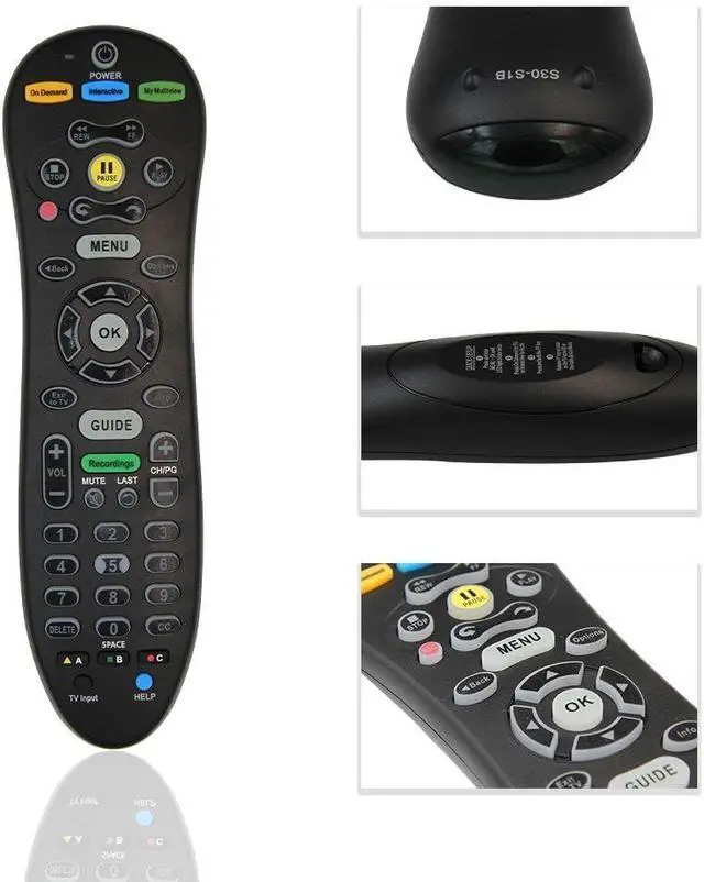 Alt view image 3 of 7 - S30-S1B Remote for ATT U-Verse Receiver, S30 Remote Replacement with U-Verse Receiver Cable Box ISB7005 ISB7000 IR Remote, No Setup Required