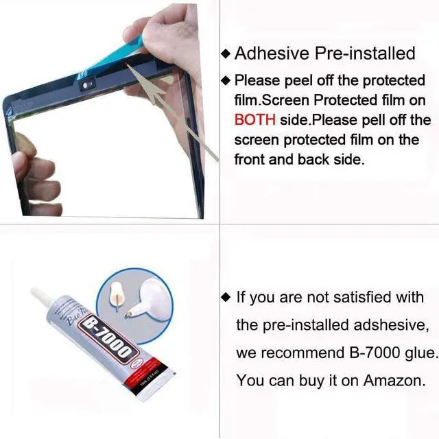 Alt view image 4 of 6 - Dedia for iPad Mini 1 / iPad Mini2 7.9 Inch Touch Screen Replacement,A1432 A1454 A1455 A1489 A1490 Digitizer Glass Assembly with IC Chip & Home Button+Cameral Holder+Pre-Installed Adhesive + Tool Kit