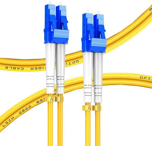 Main image of OS2 LSZH LC to LC Single Mode Fiber Optic Cable 15m/49ft Duplex | UPC Fiber Patch Cord 1G/10GB Fiber jumper for Internet for SFP+ Transceiver, Data Center Switch Router