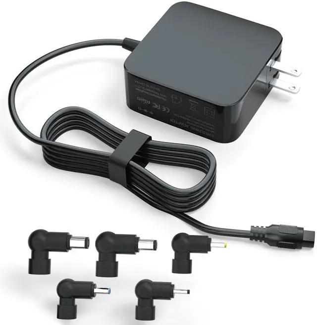 Main image of 65W Laptop Charger for ASUS VivoBook ZenBook, Chromebook | Round Tip Connector, Convertible Connector, Supports 45W 33W Notebook Power Adapter and Selected Laptop Models Not for Type C