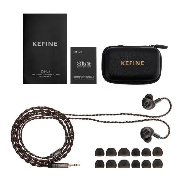 Alt view image 7 of 7 - Kefine Delci IEMs, Sinngle 10mm Dynamic Driver in-Ear Monitors, 1DD DLC + PU Diaphgram in-Ear Earphones with Detachable 0.78mm 2pin Cable(3.5mm)