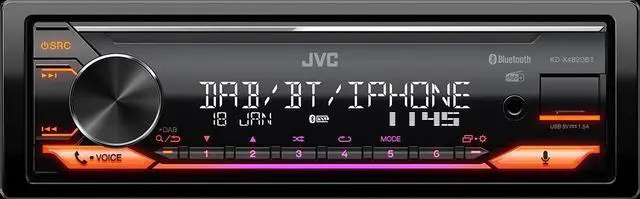 Alt view image 4 of 4 - KD-X482DBT USB Car Radio with DAB+ & Bluetooth Hands-Free Kit (USB, AUX-In, 3 x Pre-Out 2.5 V, Amazon Alexa, Sound Processor, 4 x 50 W, VAR Lighting), Black